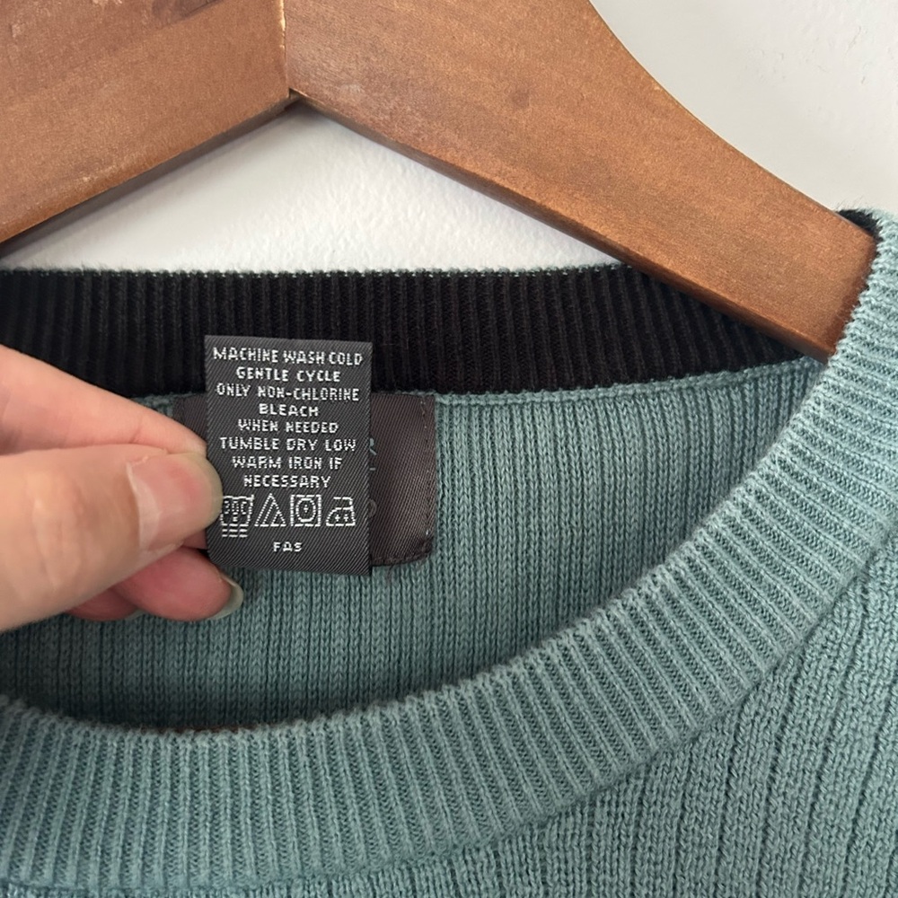Mercer Street Studio Men’s Vintage Blue/Gray Sweater, 100% Cotton, Size Large - Picture 4 of 4